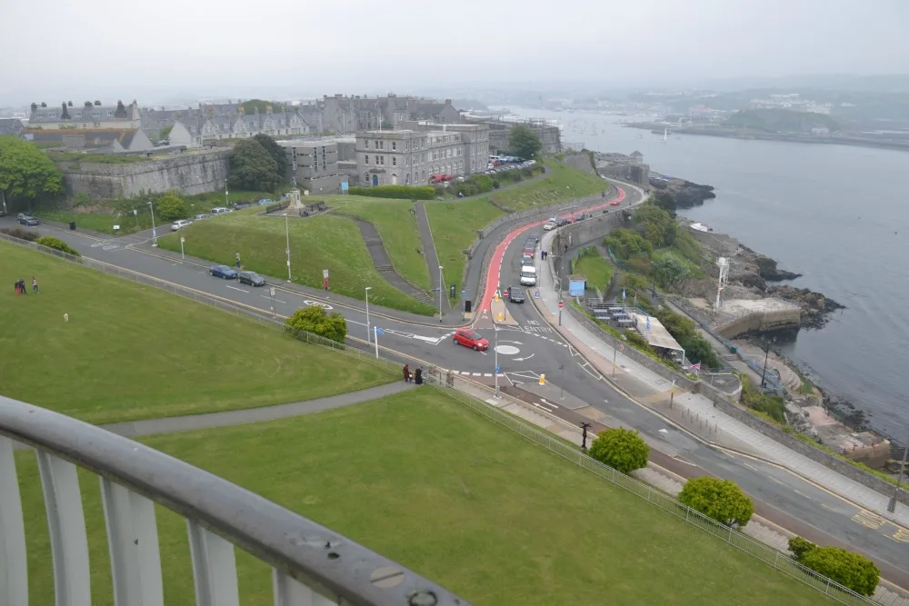 View of the Citadel and Barbican in Plymouth from Smeaton's Tower