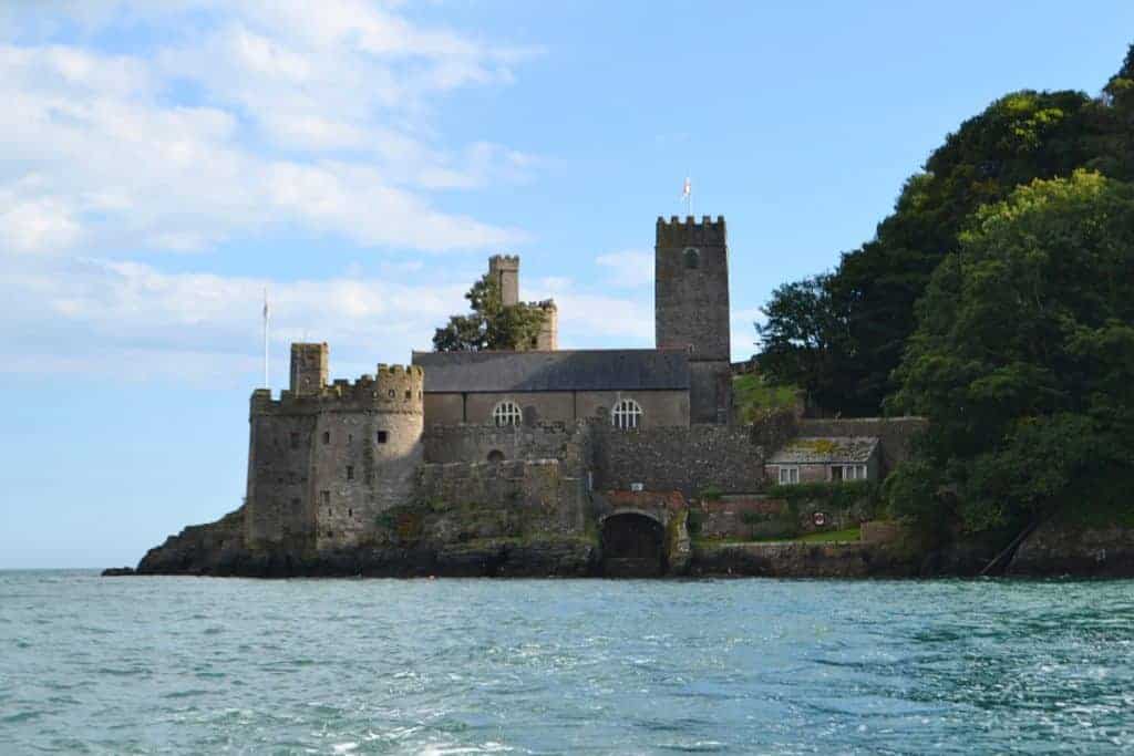 View of Dartmouth Castle from River Dart in Devon