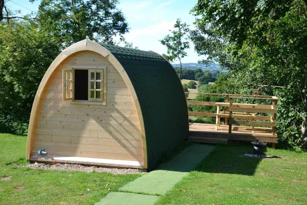 Glamping pod at Andrewshayes Holiday Park in Devon