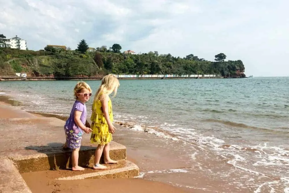 Children on the beach at Goodrington Sands in Paignton