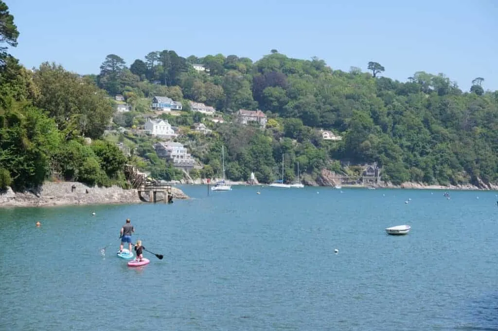 Paddle boarding on the River Dart in Devon