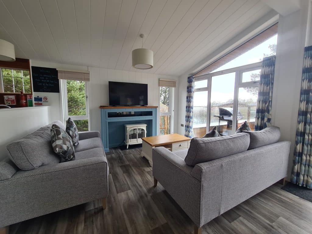 Surf lodge lounge in the Surf Village at Woolacombe Bay Holiday Park