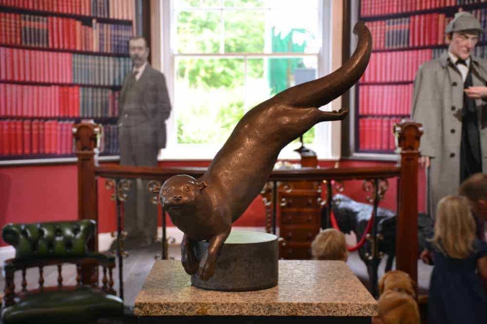 The Duchy of Cornwall otter at Dartmoor Visitor Centre at Princetown