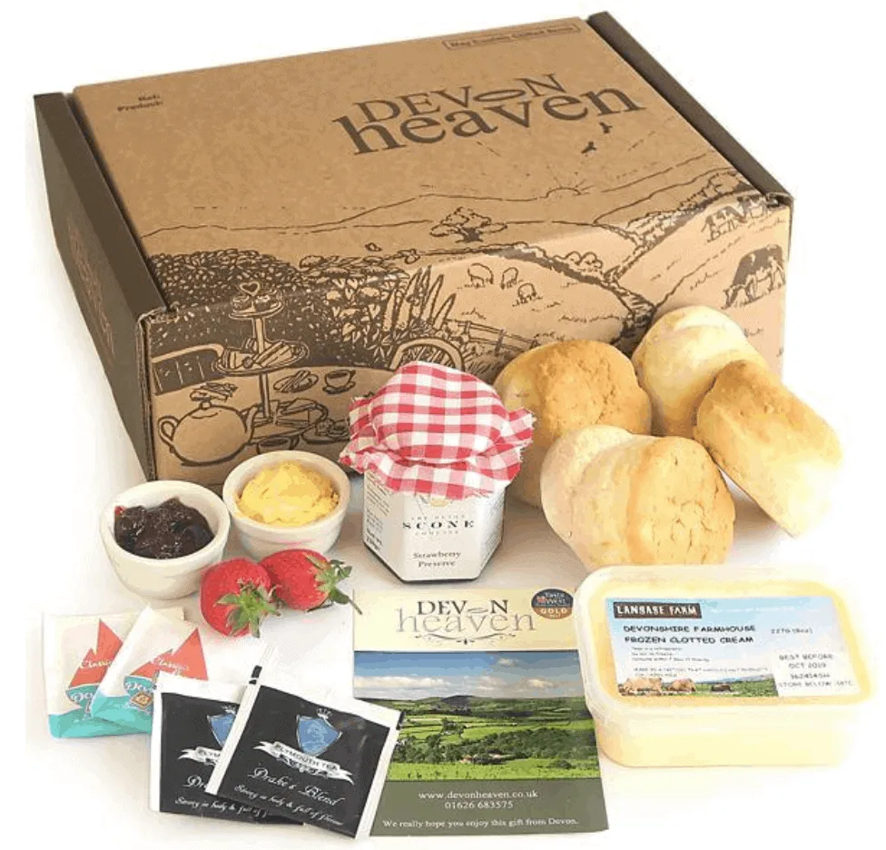 Devon cream tea delivery box from Devon Heaven