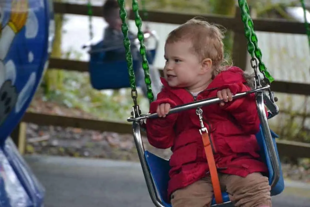 Child on merri-go-round