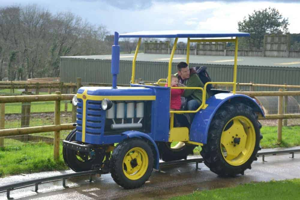 Family on tractor ride
