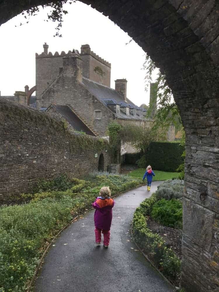 Children exploring the gardens of Buckland Abbey