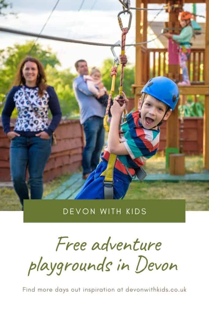 Looking for free places to entertain kids? Let them slip, slide and climb to their heart's content at these adventure playgrounds in Devon #free #thingstodo #daysout #Devon #England #UK #outdoors #fun #play #park #advenure #playground #Devonwithkids