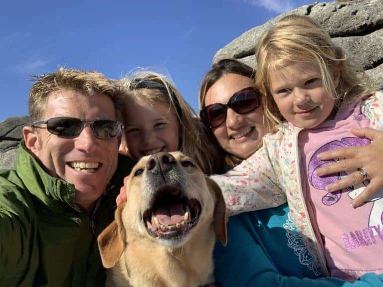 Family with dog
