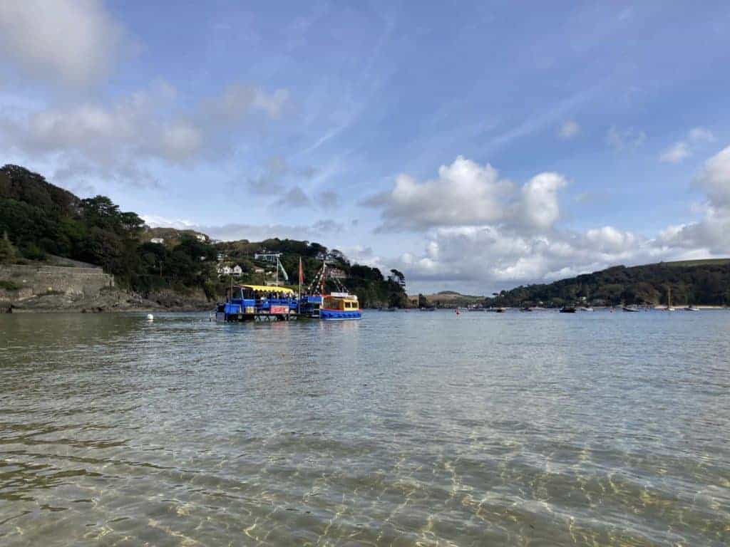 South Sands Ferry in the bay of a beach