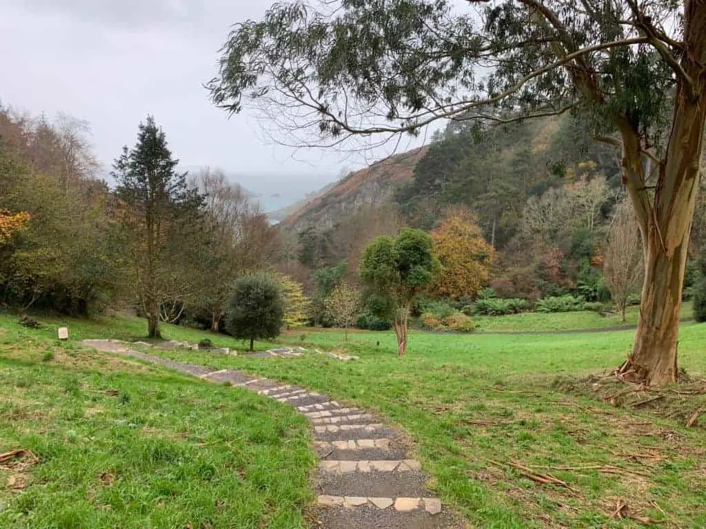 Steep path in gardens