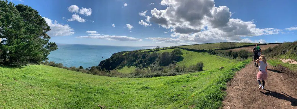 Path above Compass Cove overlooking the English Channel