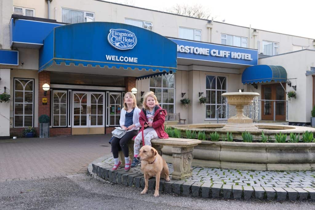 Entrance to Langstone Cliff Hotel in Dawlish