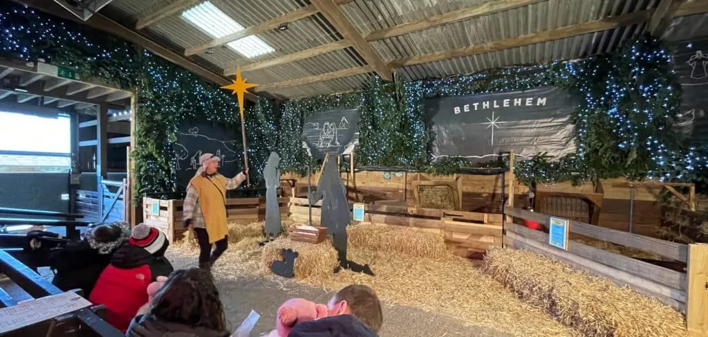 Nativity scene in barn at Pennywell Farm