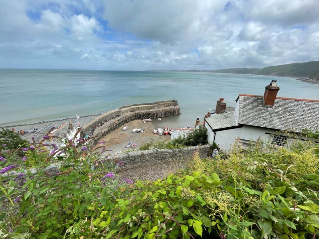 View of Bideford Bay and Clovelly Harbour