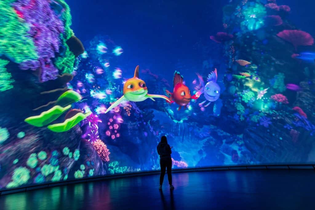 Legend of the Enchanted Reef projected on immersive dome at Market Hall
