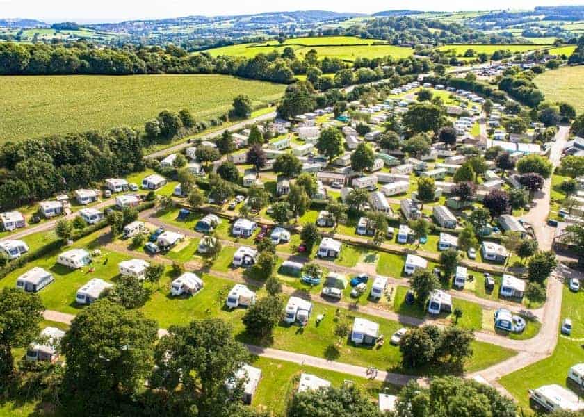 Drone photo of Andrewshayes Holiday Park