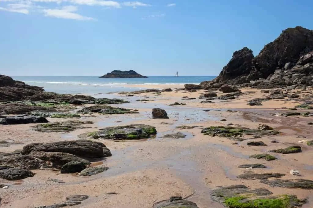 Soar Mill Cove, Devon, at low tide