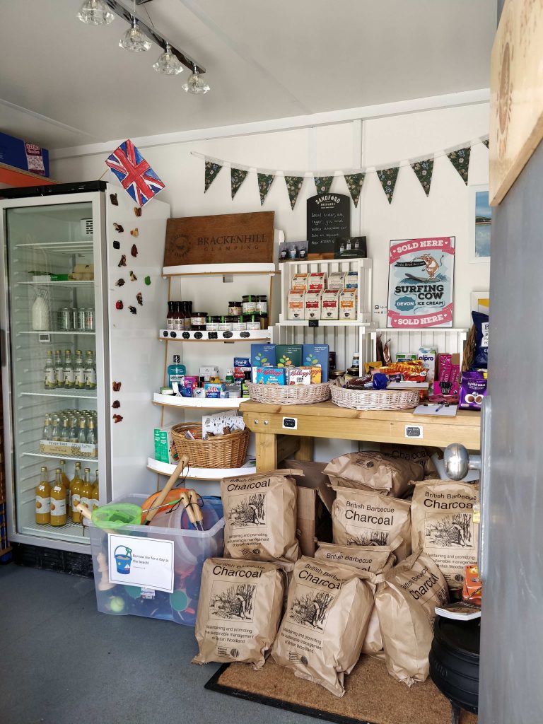 Honesty shop selling camping essentials
