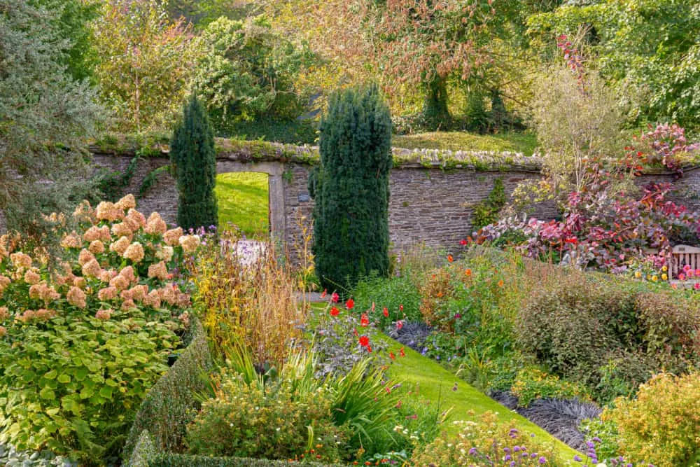 Walled garden in The Garden House