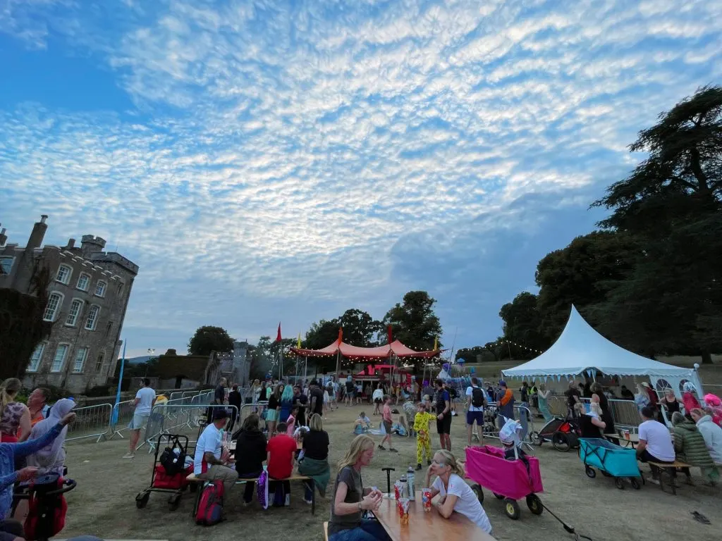 Evening time at the Bonfire and Rescued stage at Gone Wild Festival