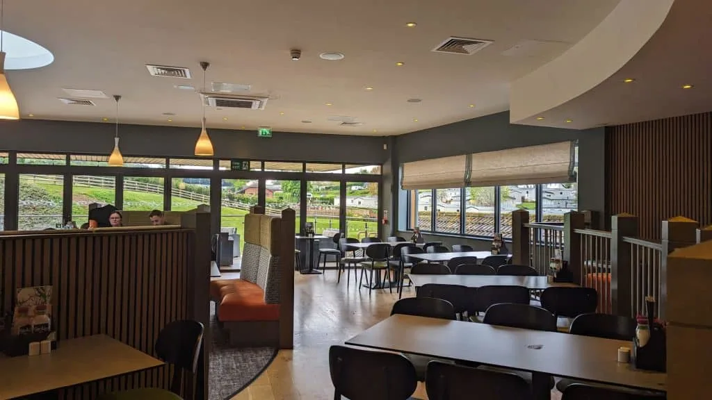 Tables at Amelia's Restaurant at Cofton Holidays in Dawlish, Devon