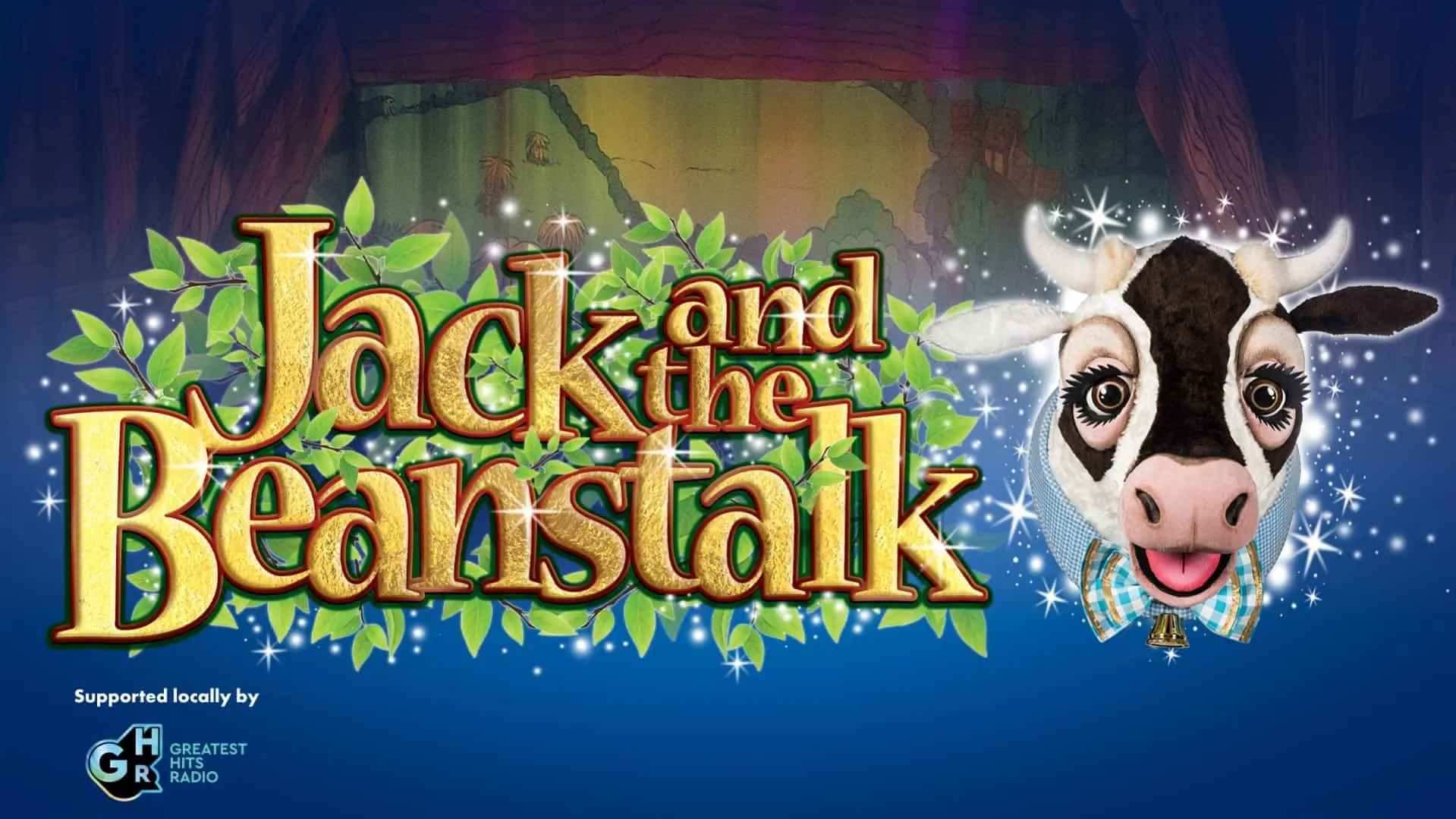 Promotional image for the Jack and the Beanstalk show at Princess Theatre Torquay
