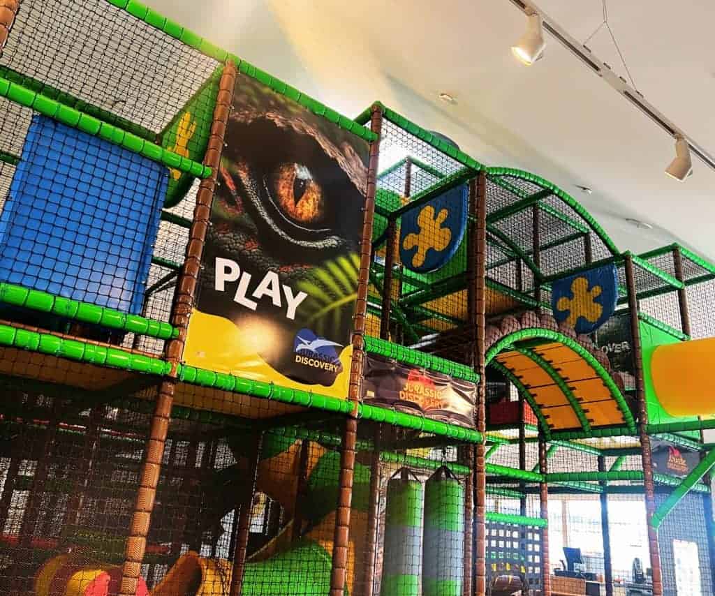 Soft play frame at Jurassic Discovery in Seaton