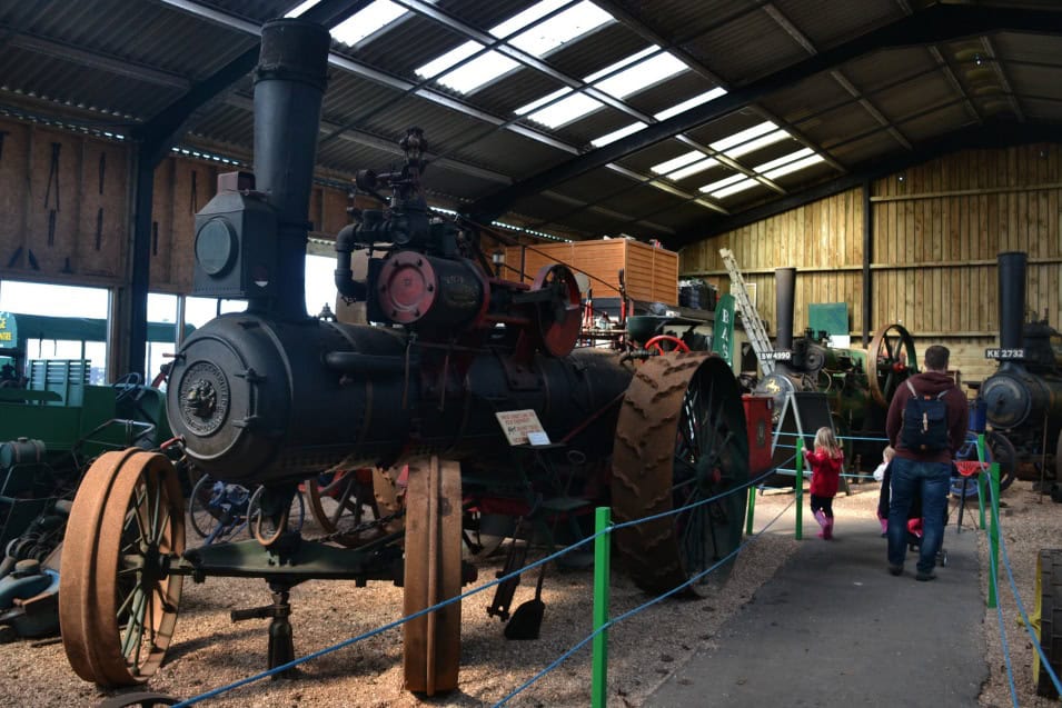 A historic steam engine in the museum at World of Country Life in Exmouth