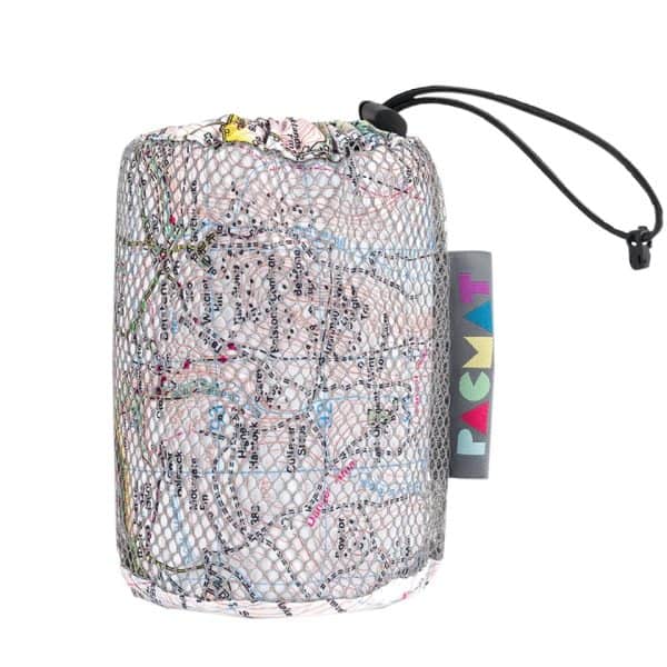 The OS Dartmoor PACMAT picnic blanket in its stuff bag