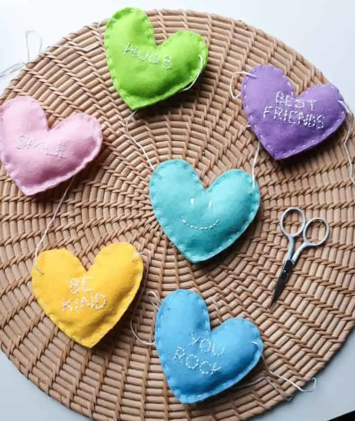 Felt hearts
