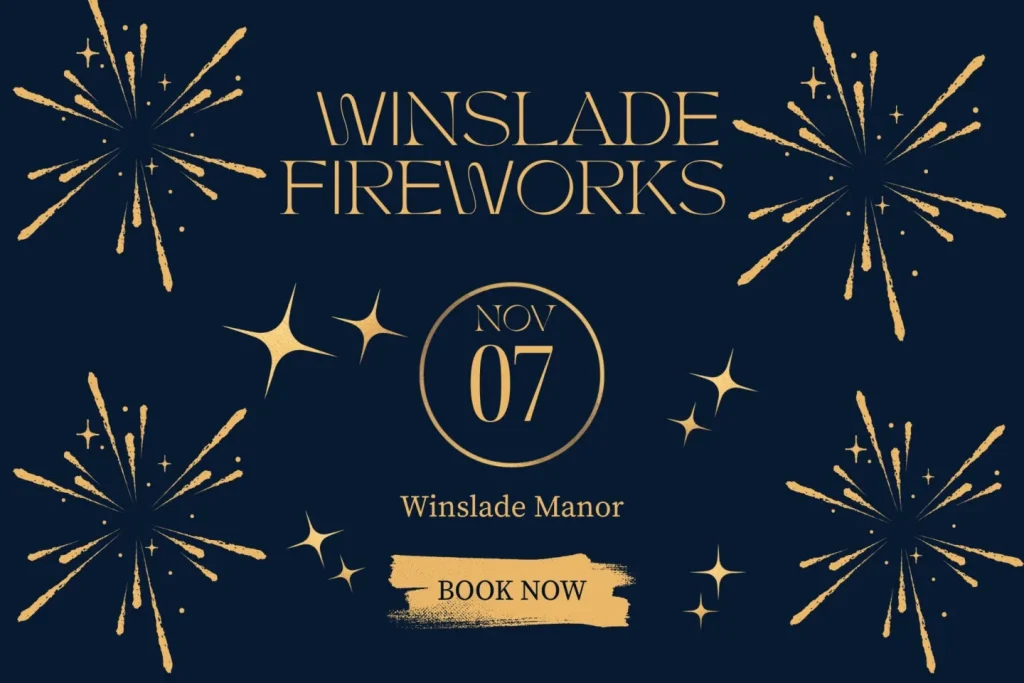 Winslade Manor fireworks display poster