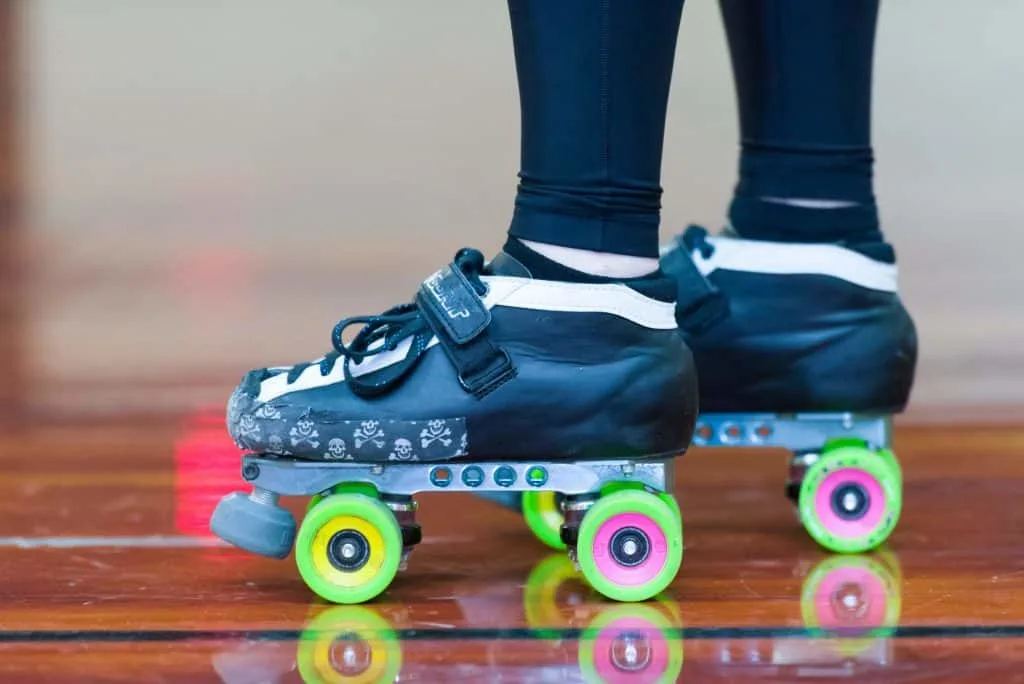 Child wearing roller-skates
