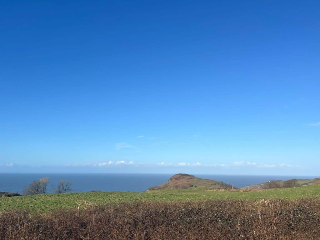 View of North Devon towards the sea