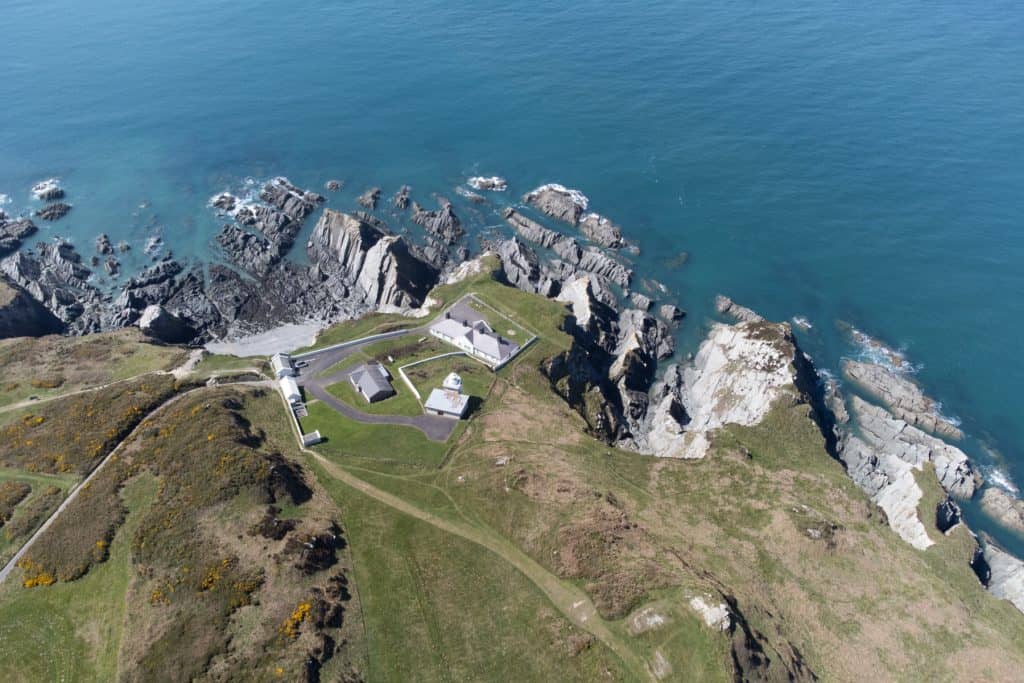 A view of Morte Point headland in North Devon from above