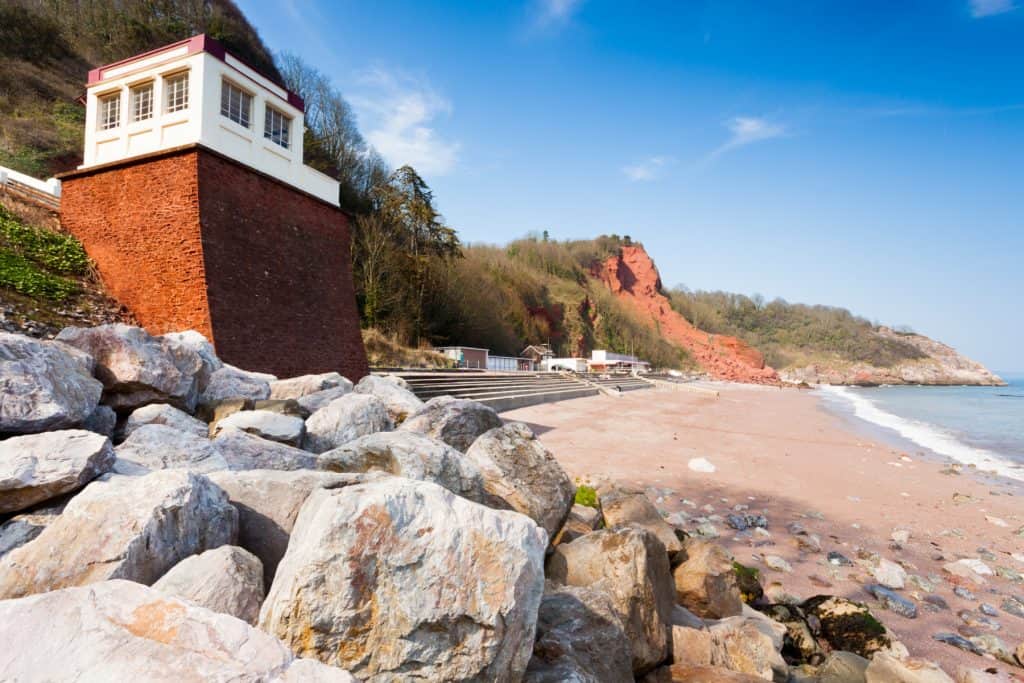 The station at the Botton of Babbacombe Cliff Railway on Oddicombe Beach