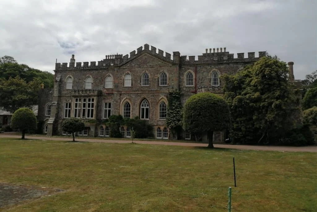 The front lawn of Hartland Abbey - the Devon setting for Malory Towers