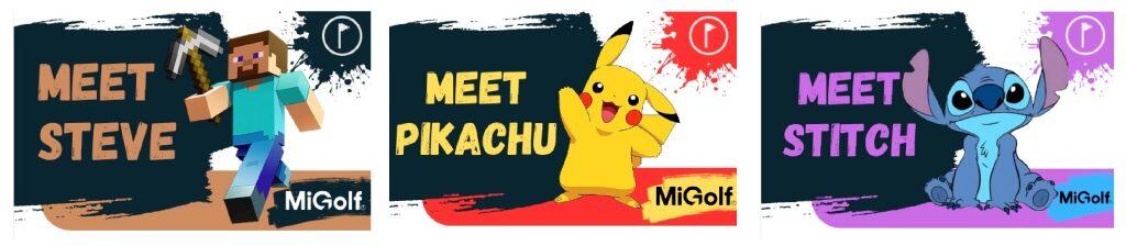 MiGolf summer character meets