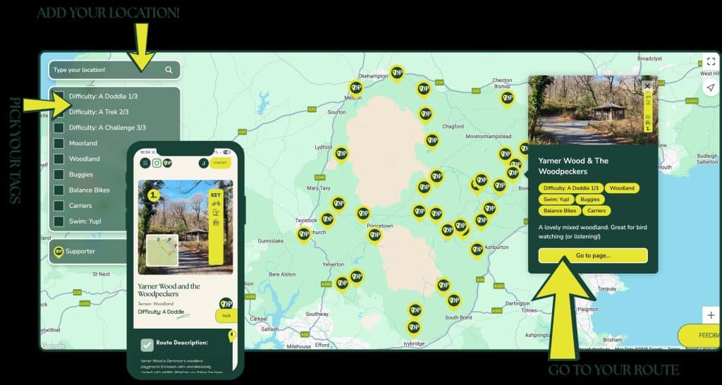 An example of the Dartmoor Partner map