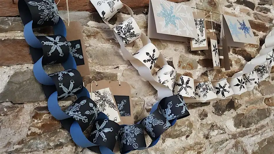 Festive paper garlands