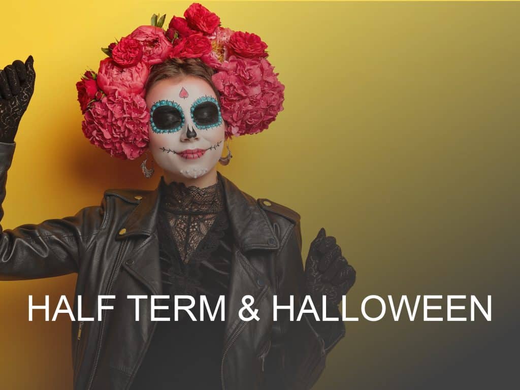 Half term and Halloween guide button. Click here to find out what's on