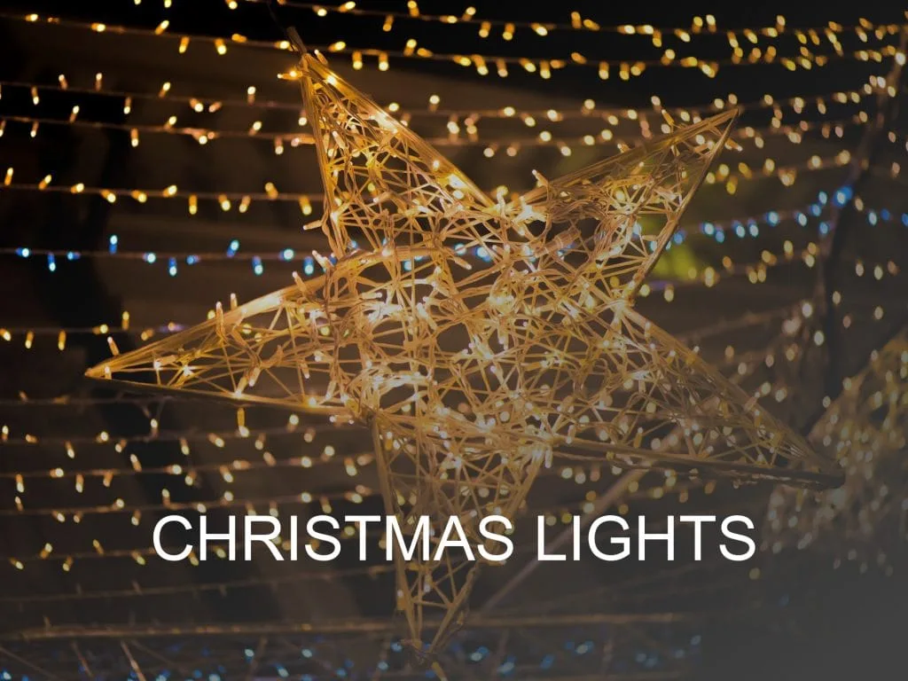 Christmas lights events guide button. Click here to find out what's on