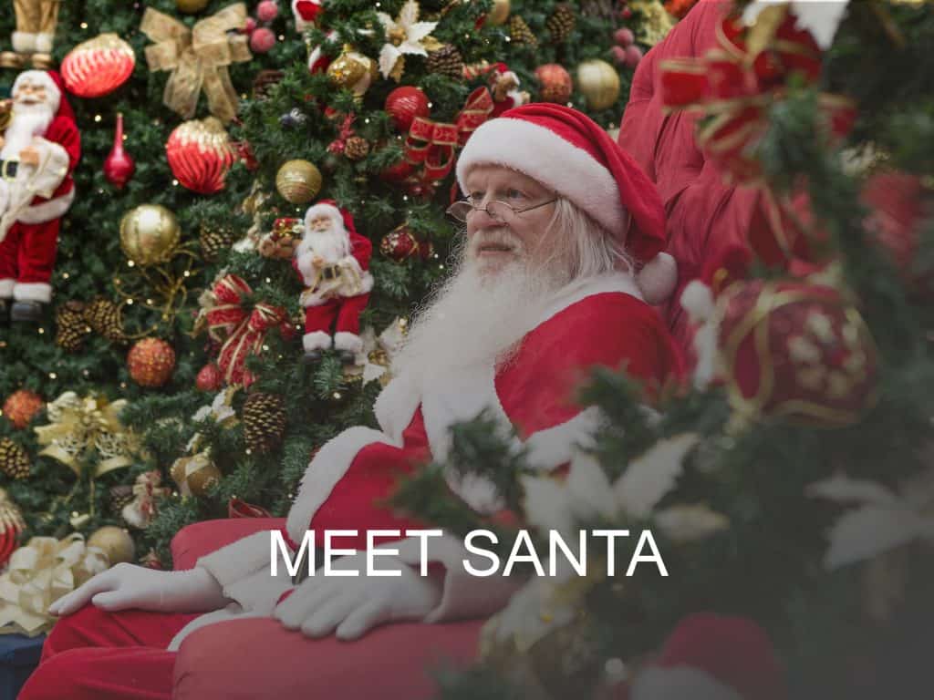 Where to meet Santa guide button. Click here to find out what's on