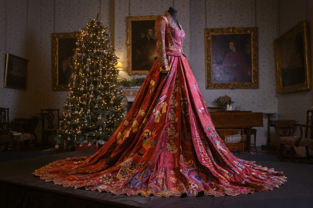 National Trust KIllerton House, Devon - A record-breaking embroidered dress, stitched by 380 people from 51 countries, will be the centrepiece of Killerton’s winter celebrations this year, as the National Trust property honours the spirit of community and creativity. 
 
From 29 November, Killerton will host the internationally recognised Red Dress Project, a powerful artwork created by Somerset artist Kirstie Macleod