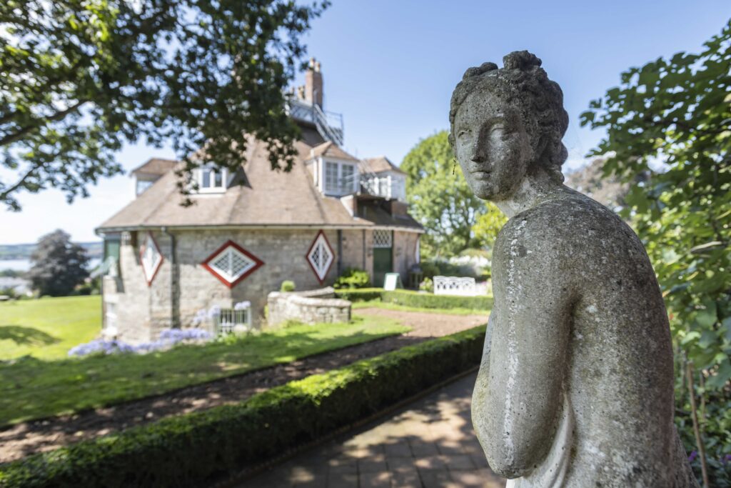 Venus Pudica Statue with the A la Ronde, Devon, during the BTS filming for Hidden Treasures Series 2