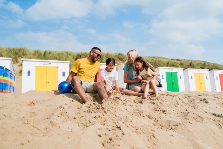 Park Holidays Family on beach at Woolacombe