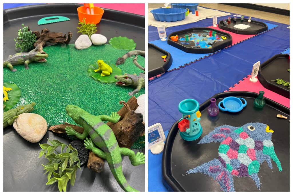 Themed messy play tough mats for toddlers