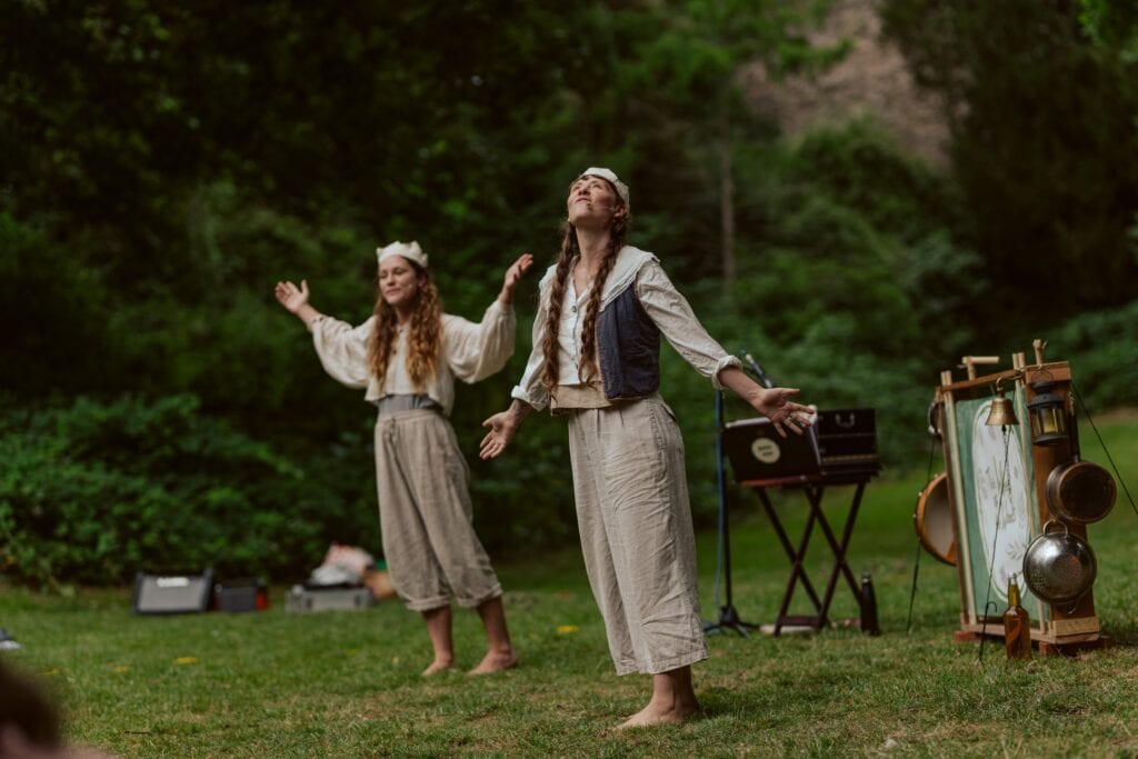 Outdoor theatre performance in Exeter