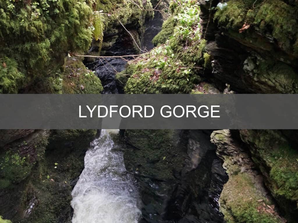 Lydford Gorge walk button