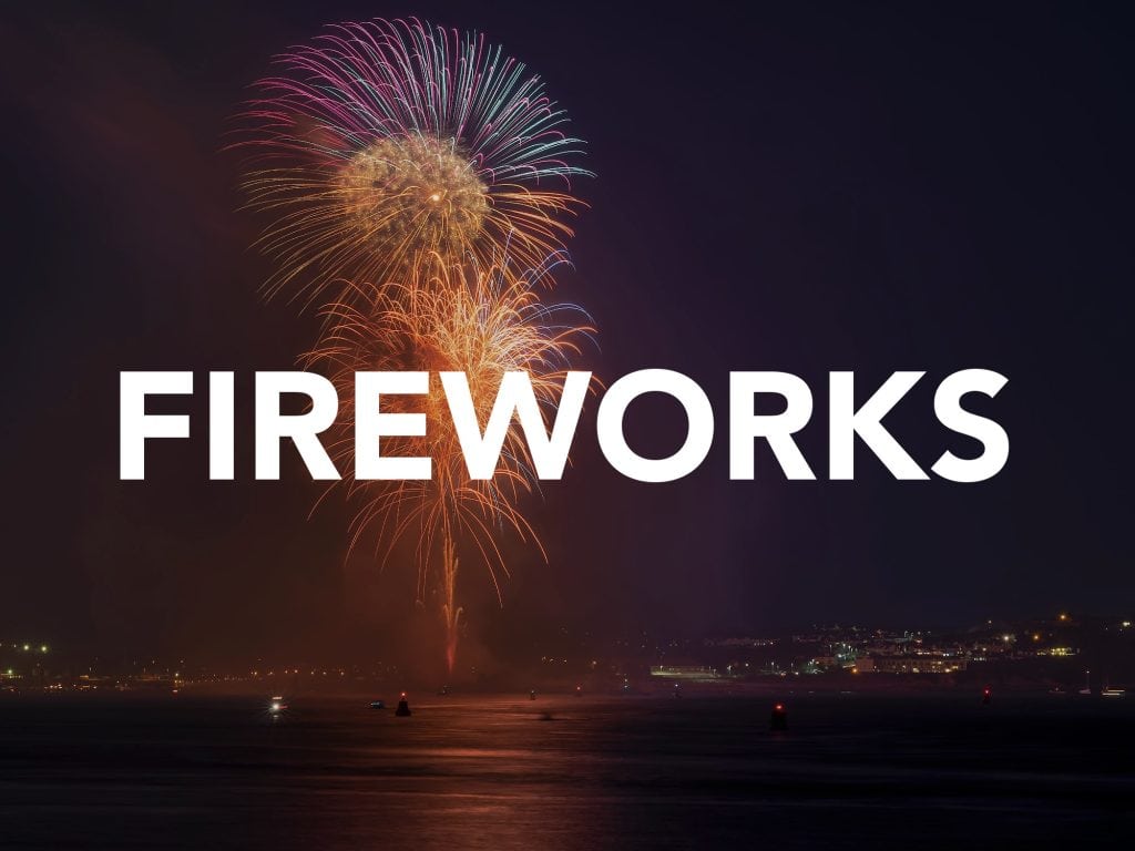 Firework displays guide button